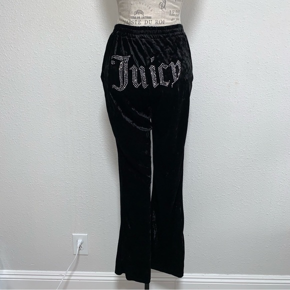 Juicy Couture Pants - Juicy Couture Black Track Pants with Silver Accents